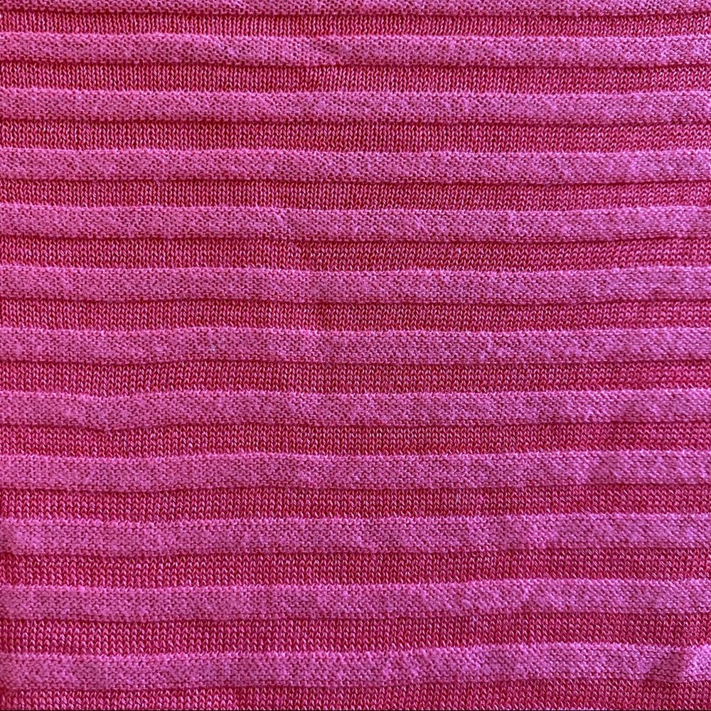 LOFT • Beautiful Lipstick Pink Subtle Stripe Top - Size M - Picture 6 of 14